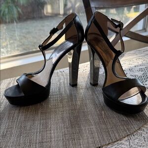 Michael Kors Black Strappy Heels